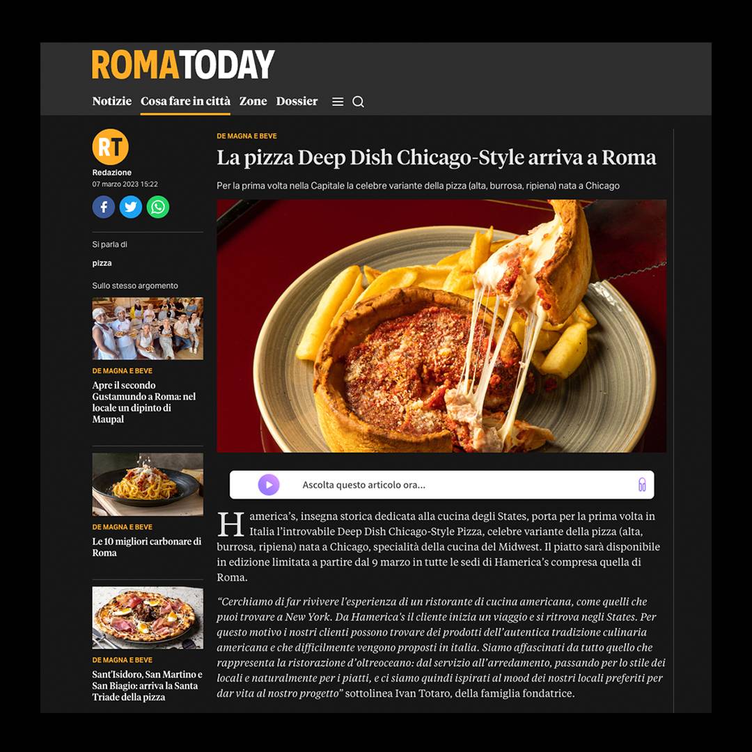 Hamerica's su Roma Today