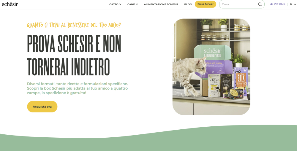 Sito e-commerce di Schesir