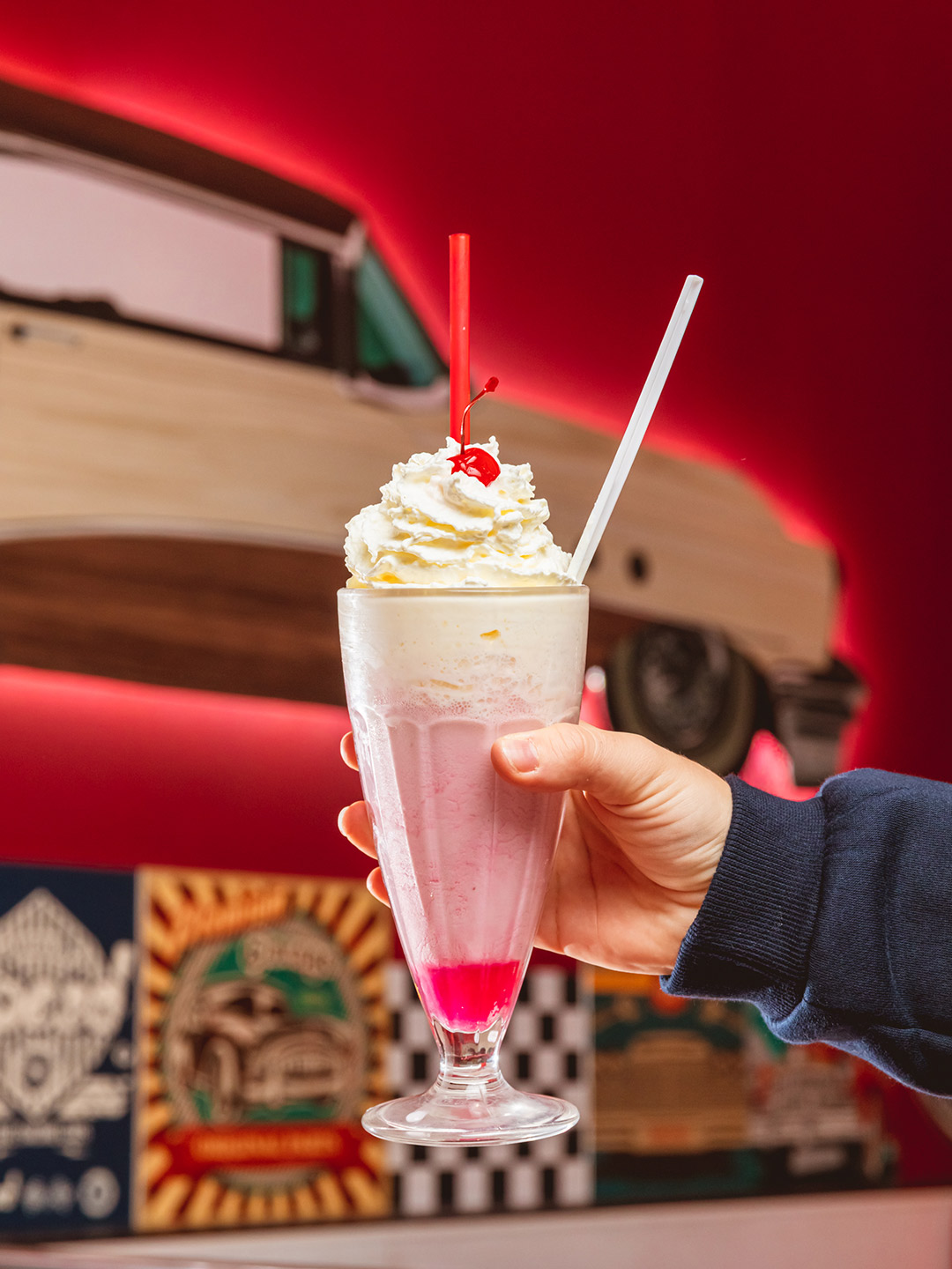 Frappè alla ciliegia con panna